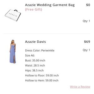 Periwinkle dress never worn